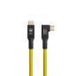 Preview: CobraUnion USB-C Cable 40G 0,5m Yellow Angled