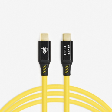 CobraTether USB-C Cable 10m Straight to Straight Yellow