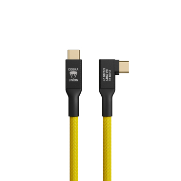 Preview: CobraUnion USB-C Cable 40G 0,5m Yellow Angled