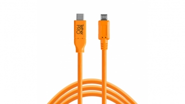 TetherPro USB-C / 2.0 Micro-B 5-PIN 4.6m Orange