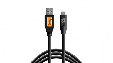 TetherPro USB-A 3.0 / USB-C 4.6m Black