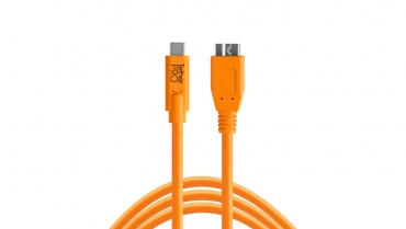 TetherPro USB-C / 3.0 Micro-B 4.6m Orange