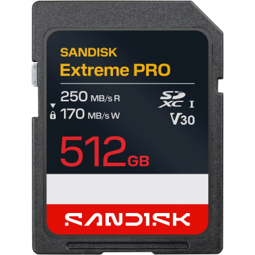 SanDisk Extreme Pro 250MB/s SDXC 512GB