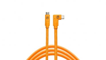 TetherPro USB-C / USB-C 4.6m Right Angle Orange
