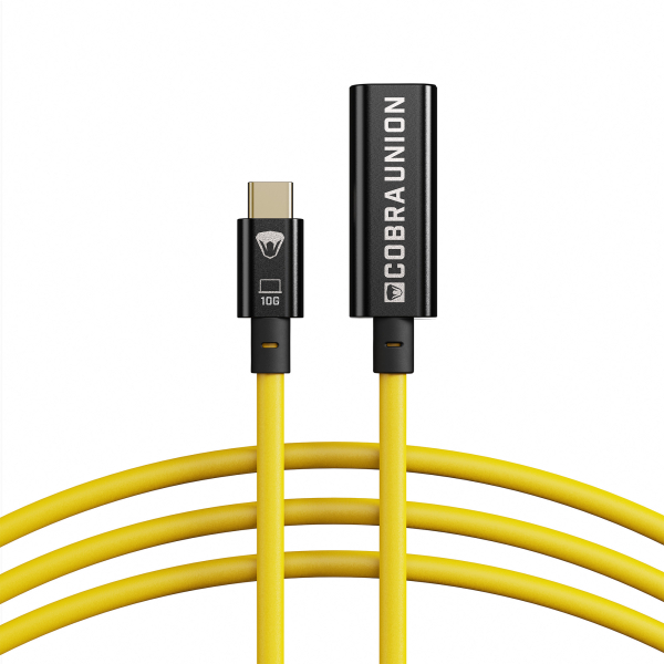 CobraUnion USB-C 10G Extension Cable 10m Yellow