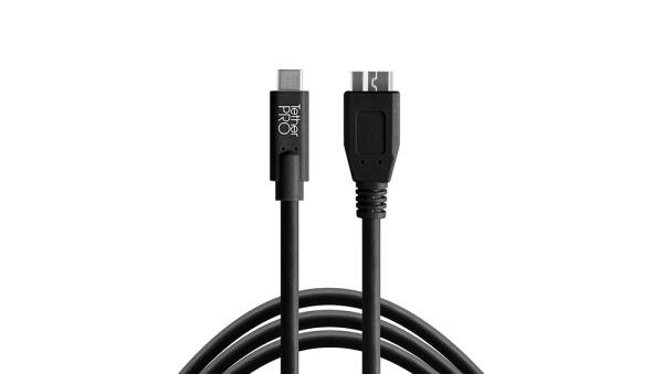 TetherPro USB-C / 3.0 Micro-B 4.6m Black